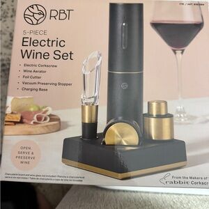 RBT Black and Gold 5-Piece Electric Wine Set